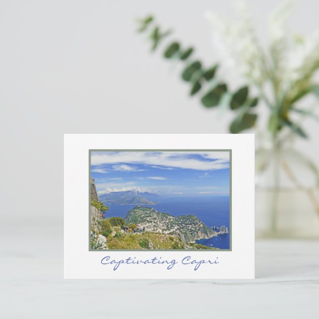 Carte Postale Vue Du Mont Solaro Sur La Côte Capri/Amalfi, Itali (Debout devant)