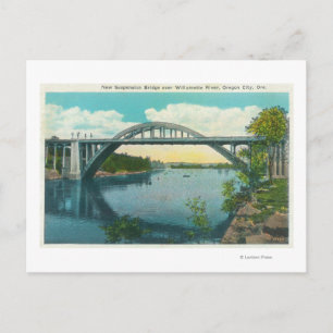 Carte Postale Vue du nouveau pont de suspension