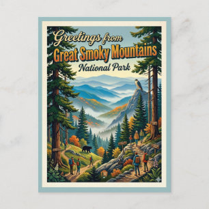 Carte Postale Vue du parc national des Great Smoky Mountains