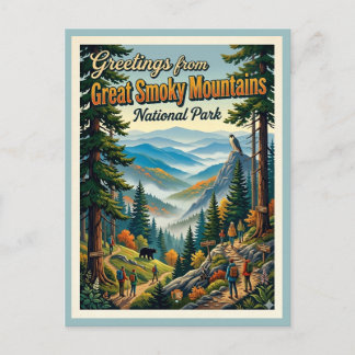 Carte Postale Vue du parc national des Great Smoky Mountains