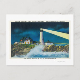 Carte Postale Vue du phare de Portland Head sur Casco Bay