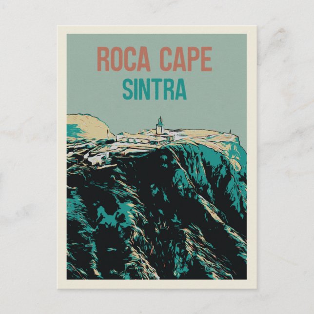 Carte Postale Vue du phare du cap Roca, Sintra Portugal (Devant)