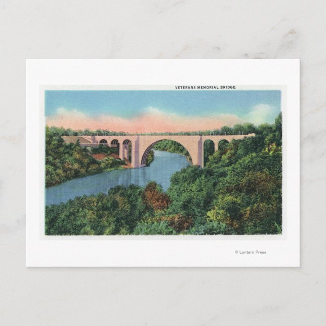 Carte Postale Vue du pont commémoratif des anciens combattants (Devant)