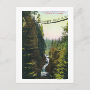 Carte Postale Vue du pont de suspension de Lynn Canyon