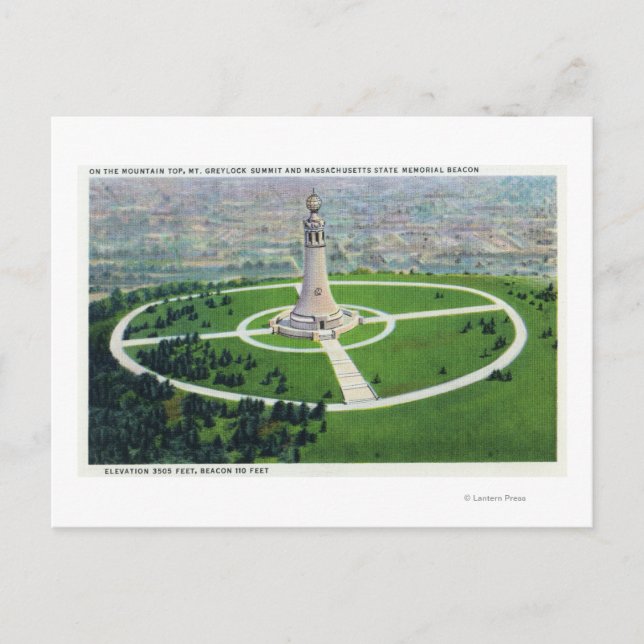 Carte Postale Vue du sommet du phare commémoratif de l'État MA (Devant)