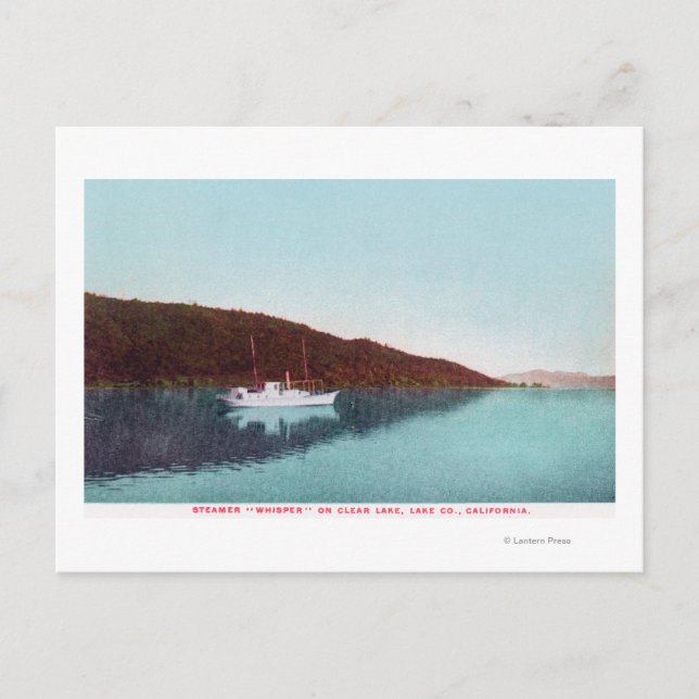 Carte Postale Vue du Whisper à vapeur sur le lac (Devant)