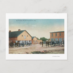 Carte Postale Vue d'un exercice d'artillerie à Presidio