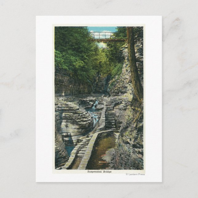 Carte Postale Vue d'un pont de suspension (Devant)