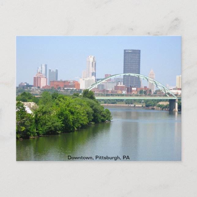Carte Postale Vue d'un pont, Pittsburgh PA (Devant)
