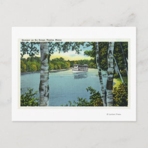 Carte Postale Vue d'un vapeur sur la rivière Songo