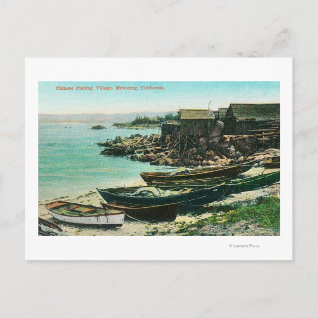 Carte Postale Vue d'un village de pêcheurs chinois (Devant)