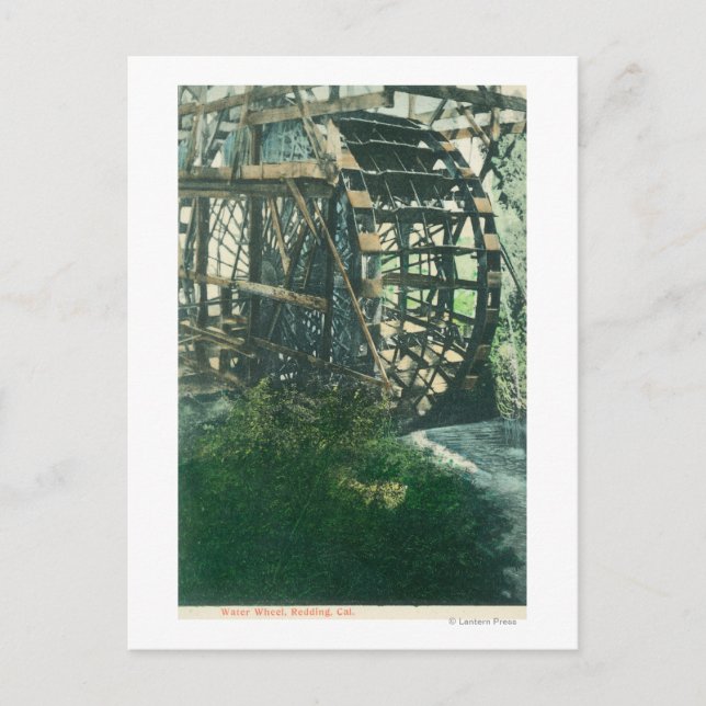 Carte Postale Vue d'une roue d'eauRedding, CA (Devant)