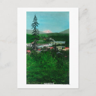 Carte Postale Vue éloignée du pic glaciaire et de la ville