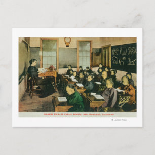 Carte Postale Vue en classe d'un public primaire chinois