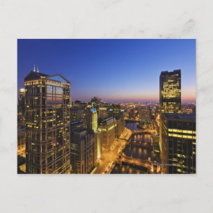 Carte Postale Vue en élévation, rivière Chicago