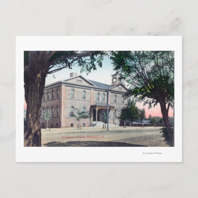 Carte Postale Vue extérieure de la Grammar SchoolRedding, CA (Devant)