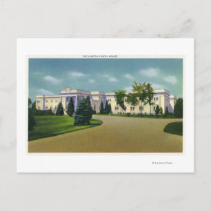 Carte Postale Vue extérieure de la maison de bain Lincoln