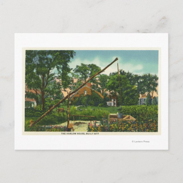 Carte Postale Vue extérieure de la maison Old Harlow # 2 (Devant)