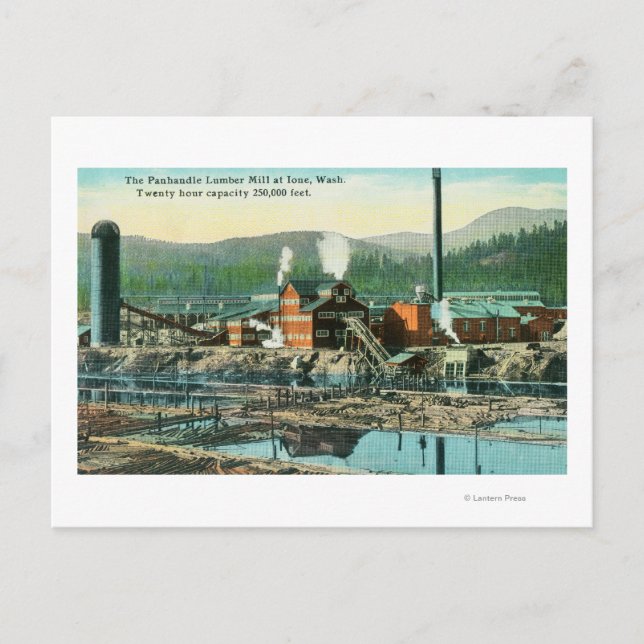 Carte Postale Vue extérieure de la scierie Panhandle (Devant)