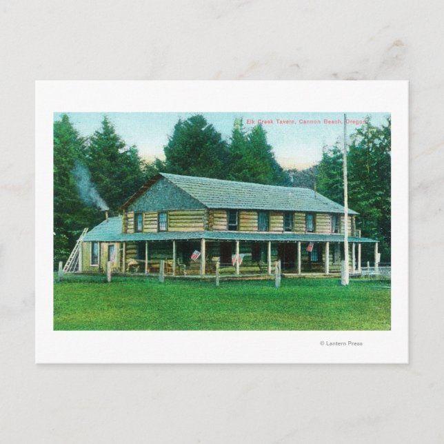 Carte Postale Vue extérieure de la taverne Elk Creek (Devant)