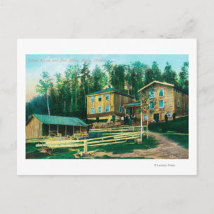 Carte Postale Vue extérieure de l'école et du bureau de poste