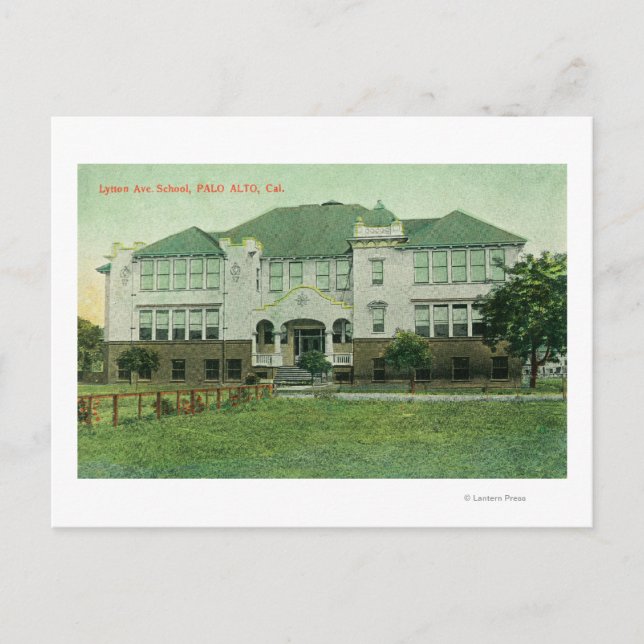 Carte Postale Vue extérieure de l'école Lytton Avenue (Devant)