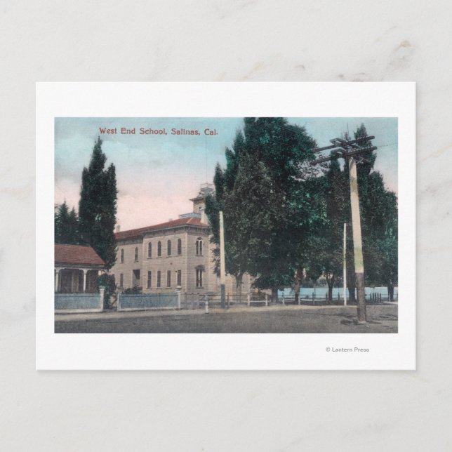 Carte Postale Vue extérieure de l'école West End (Devant)