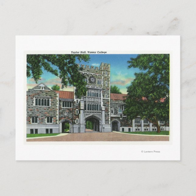Carte Postale Vue extérieure de Taylor Hall, Vassar College (Devant)