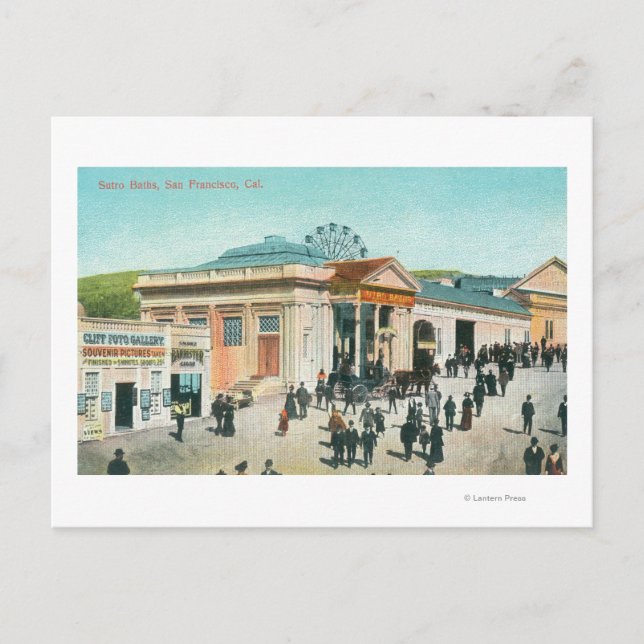 Carte Postale Vue extérieure des bains Sutro (Devant)