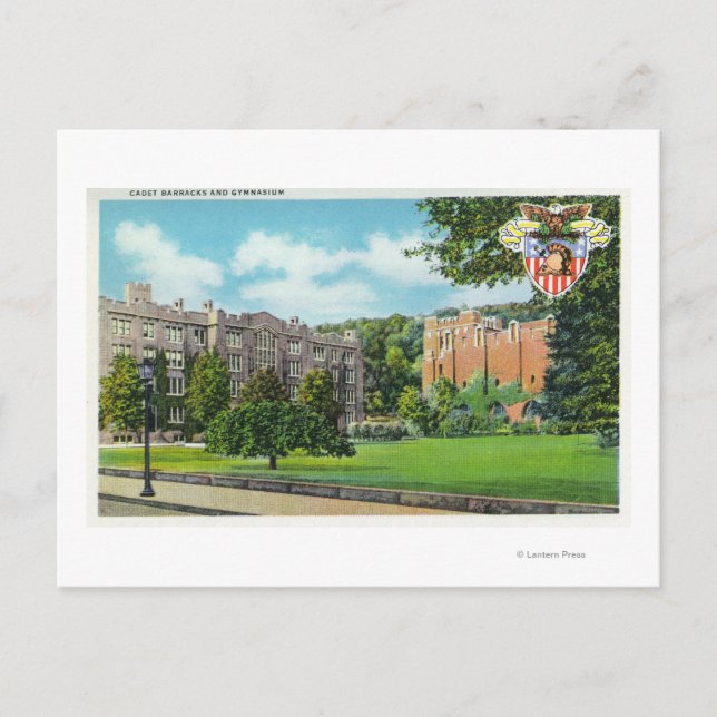 Carte Postale Vue extérieure des casernes et du gymnase des cade (Devant)