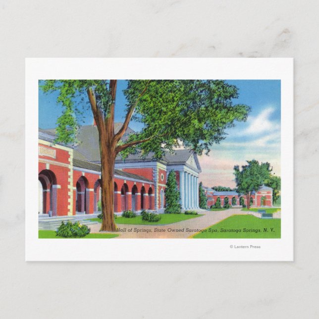 Carte Postale Vue extérieure du Hall des sources et des jardins (Devant)