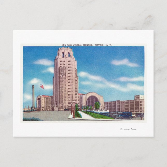 Carte Postale Vue extérieure du NY Central Terminal Bldg (Devant)