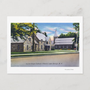 Carte Postale Vue extérieure du Sacré-Coeur catholique