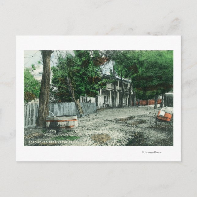 Carte Postale Vue extérieure d'une maison de route Yreka, CA (Devant)