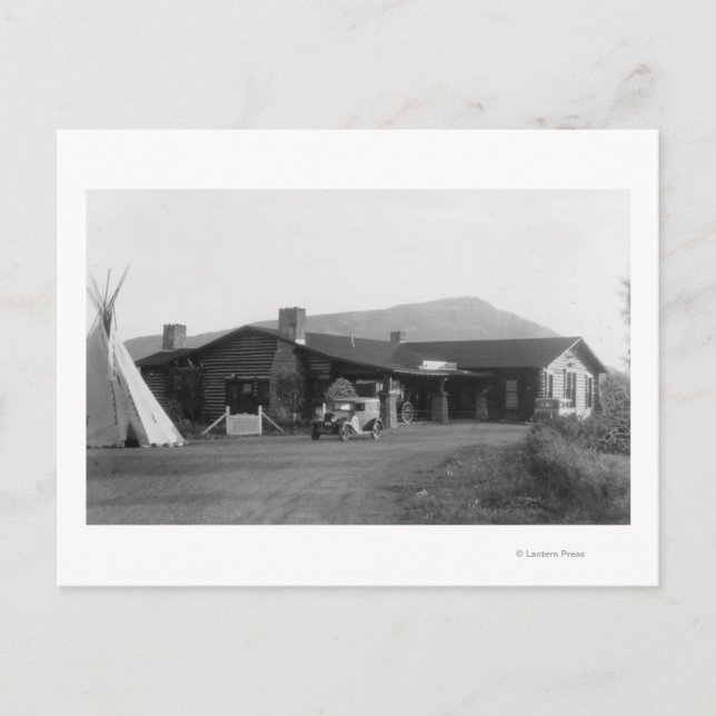 Carte Postale Vue extérieure d'une tribu amérindienne (Devant)