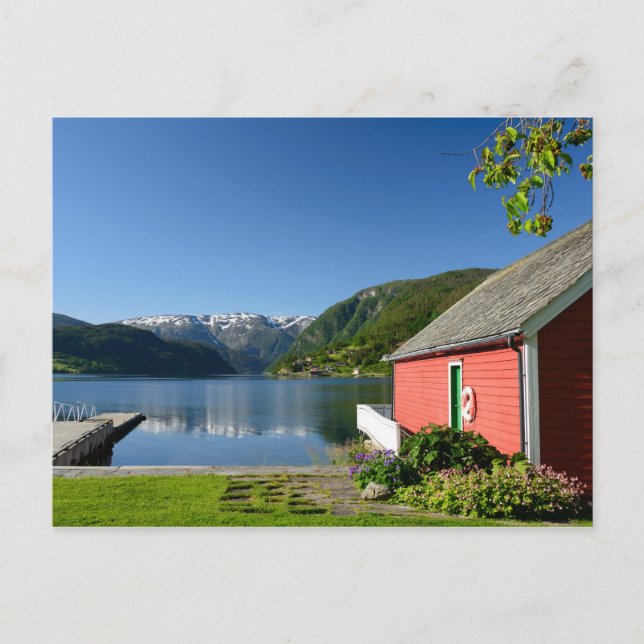 Carte postale vue fjord norvégien (Devant)