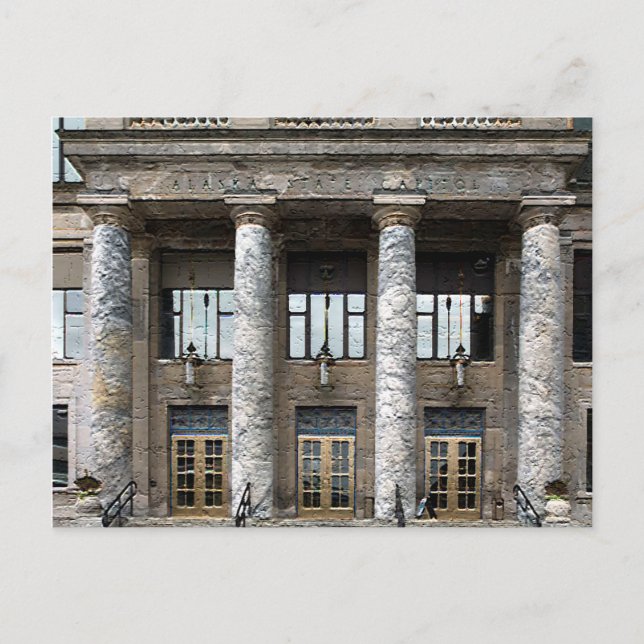 Carte Postale Vue frontale du Capitole de l'état de l'Alaska à J (Devant)