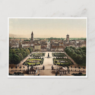 Carte Postale Vue générale de Karlsruhe, Bade, Allemagne magnifi