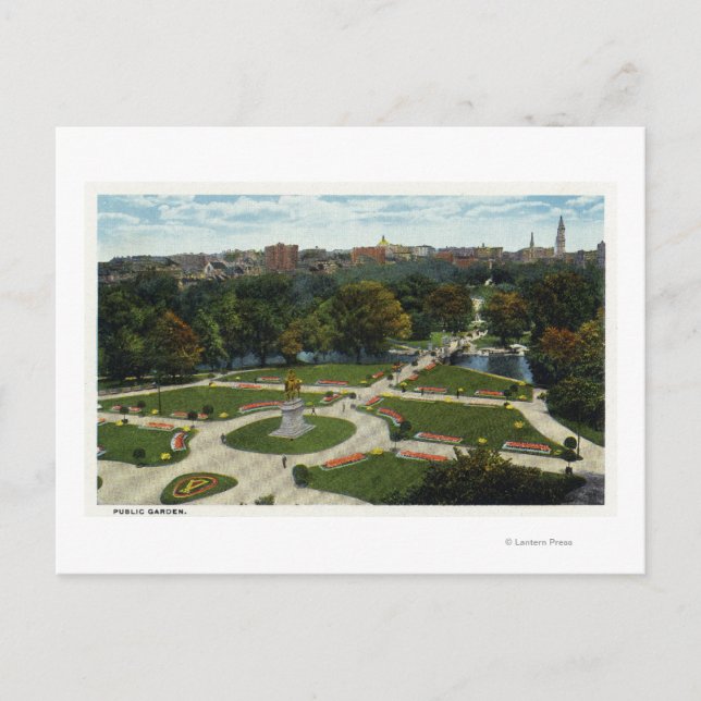 Carte Postale Vue générale du jardin public (Devant)