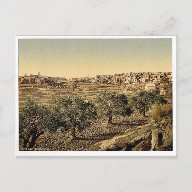 Carte Postale Vue générale du puits de David, Bethléem, Saint (Devant)