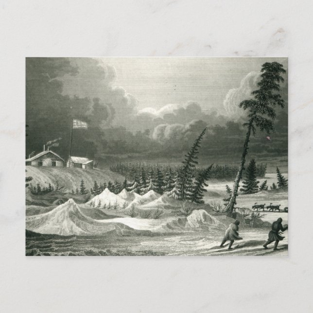 Carte Postale Vue hivernale du Fort Franklin (Devant)
