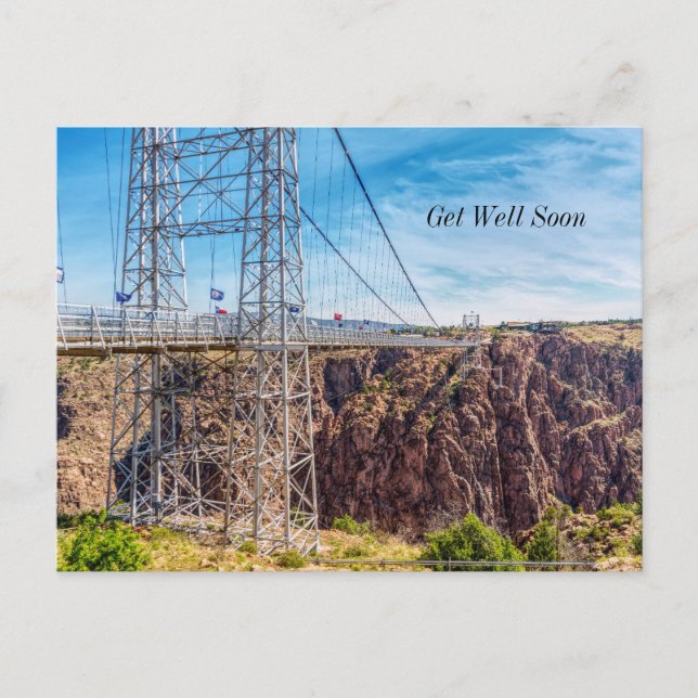 Carte postale "Vue latérale du pont Royal Gorge" p (Devant)
