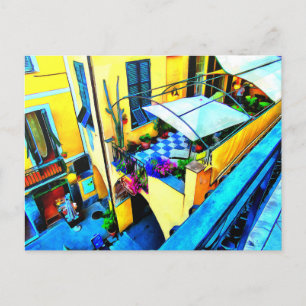 Carte Postale Vue matinale depuis un balcon des Cinque Terre