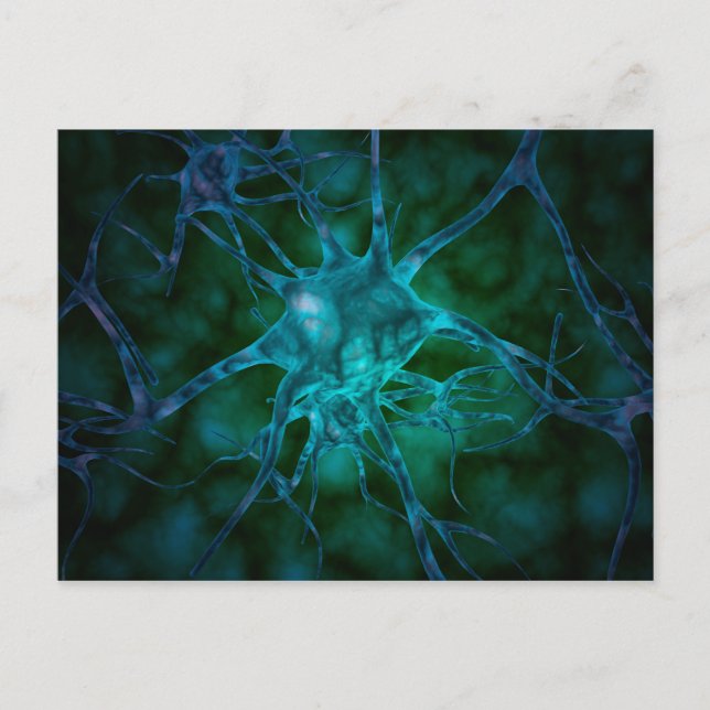 Carte Postale Vue Microscopique De Plusieurs Cellules Nerveuses  (Devant)