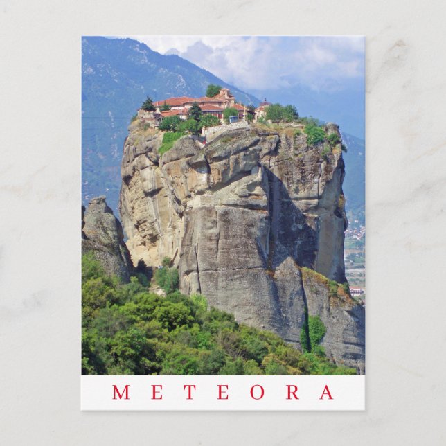 Carte postale vue monastère de Meteora (Devant)