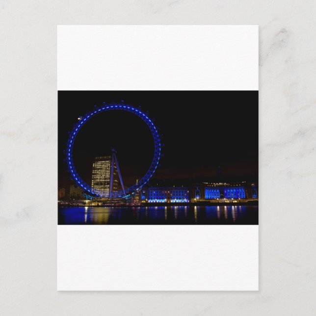Carte Postale Vue nocturne de London Eye (Devant)