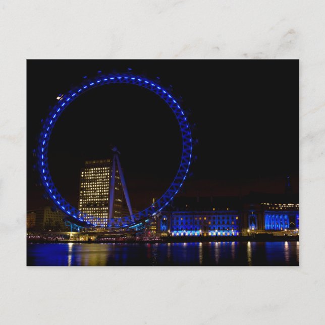 Carte Postale Vue nocturne de London Eye (Devant)