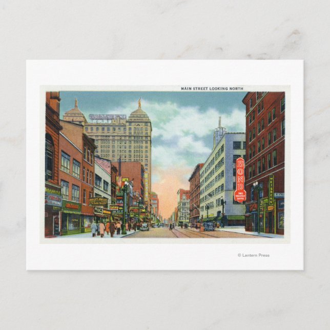 Carte Postale Vue nord de Main Street (Devant)