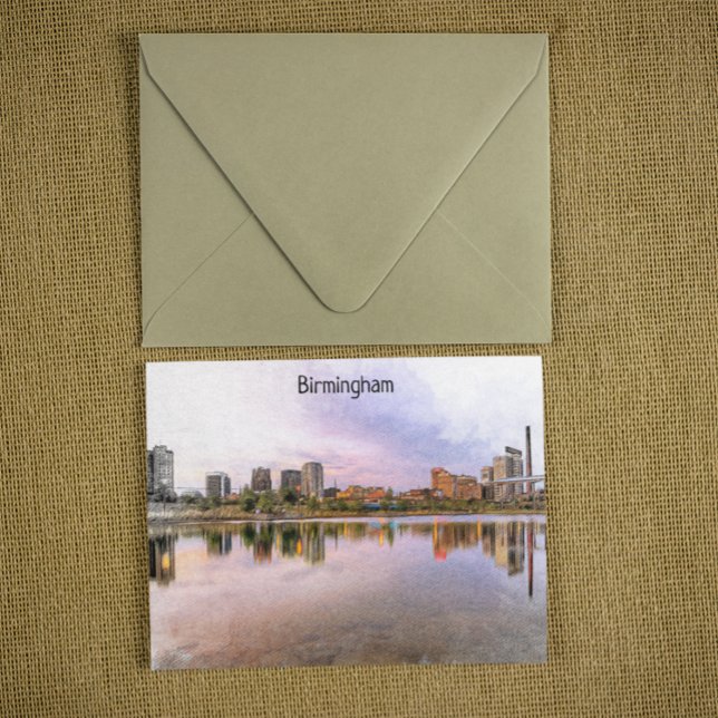 Carte Postale Vue panoramique de Birmingham Angleterre (cool birmingham england postcard)