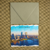 Vue panoramique de Jacksonville Florida Skyline